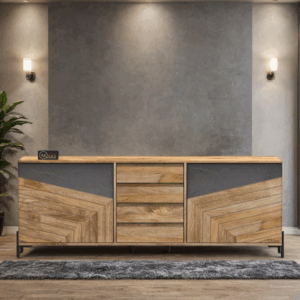 Modern Wooden TV Unit with Storage | Stylish Media Console